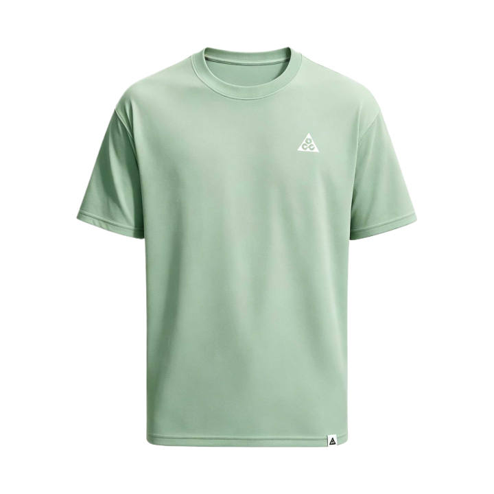 Nike Nike ACG DRI FIT Quick Dry T Shirts Men's Gentle Gray Green Crew Neck Moderate