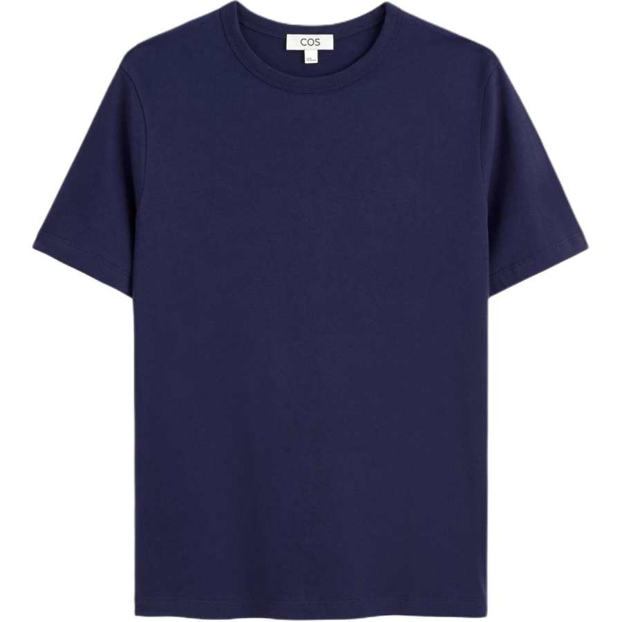 COS T Shirts Men's Dark Blue Crew Neck