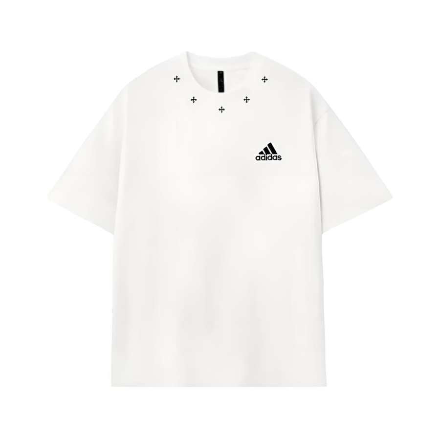 Adidas Adidas MUST HAVES T Shirts Unisex Ecru Crew Neck Moderate Straight Fit