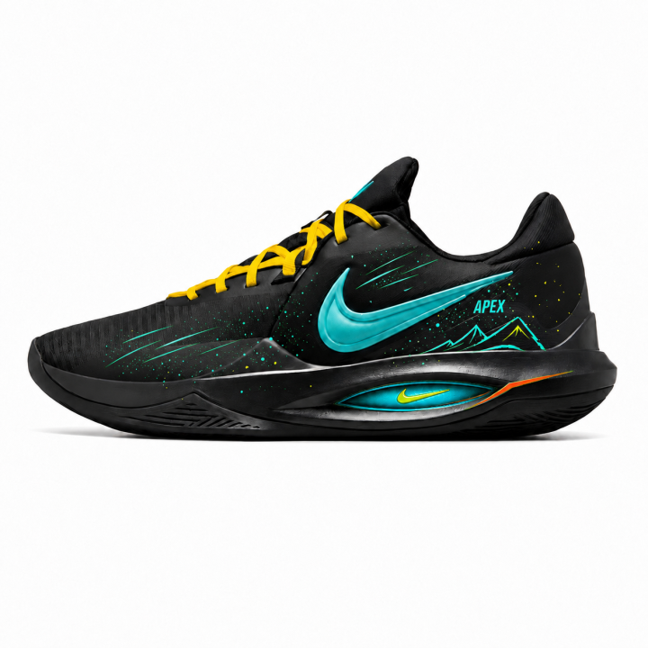 Nike Nike Precision 6 Basketball Shoes Men's Low Top Black/Cyan