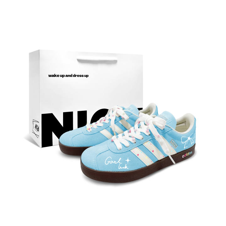 Adidas Adidas VL COURT 2.0 German Army Trainers Unisex Low Top Blue & White