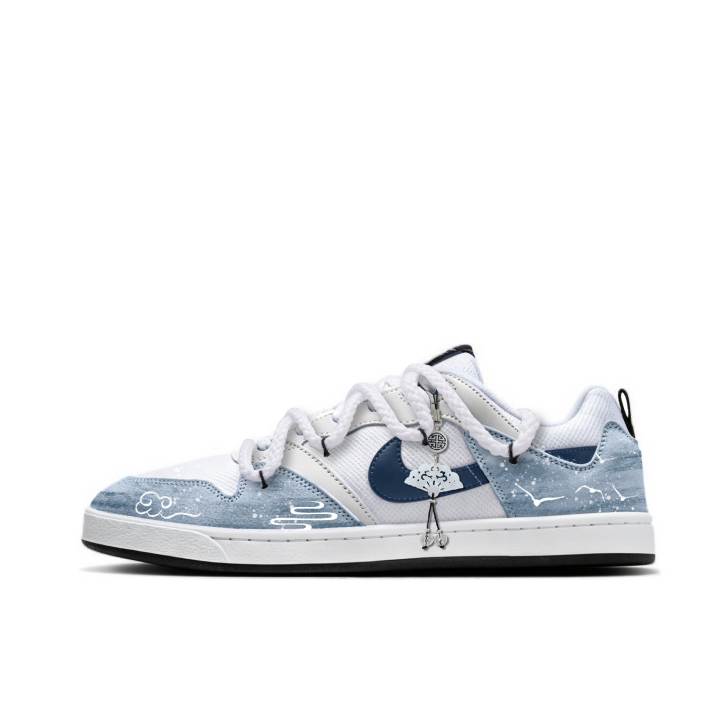 Nike Nike SB Alleyoop Skateboard Shoes Unisex Low Top Blue/White/Black