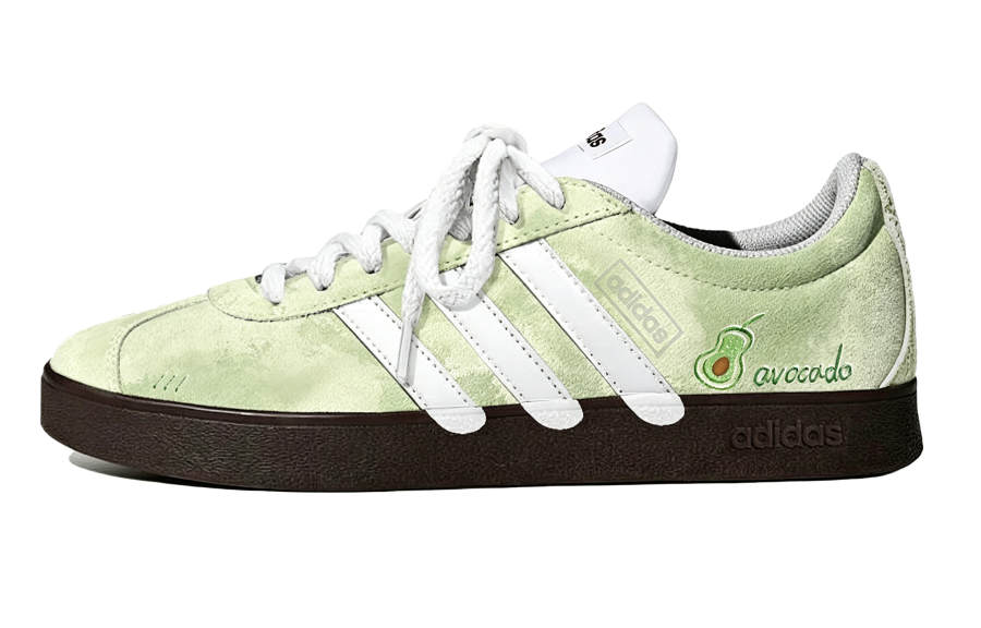 Adidas Adidas Vl Court Classic Skateboard Shoes Unisex Low Top Brown, White