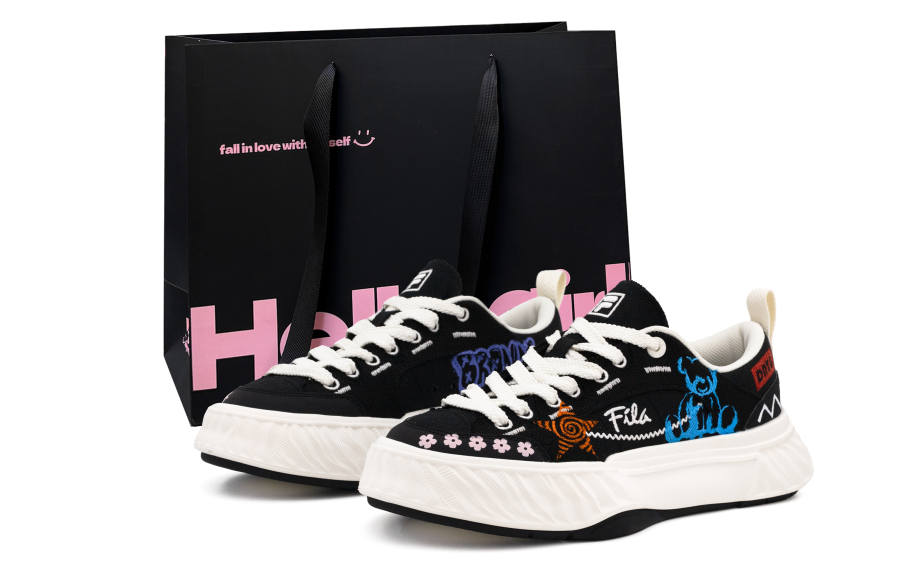 FILA FOSSO 1+ Canvas Shoes Men's Low Top Blue/Pink/Orange