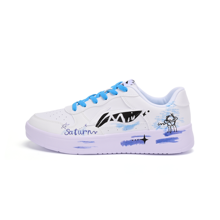 Li-Ning Li Ning Floating Boat Skateboard Shoes Unisex Low Top White & Blue & Black & Purple