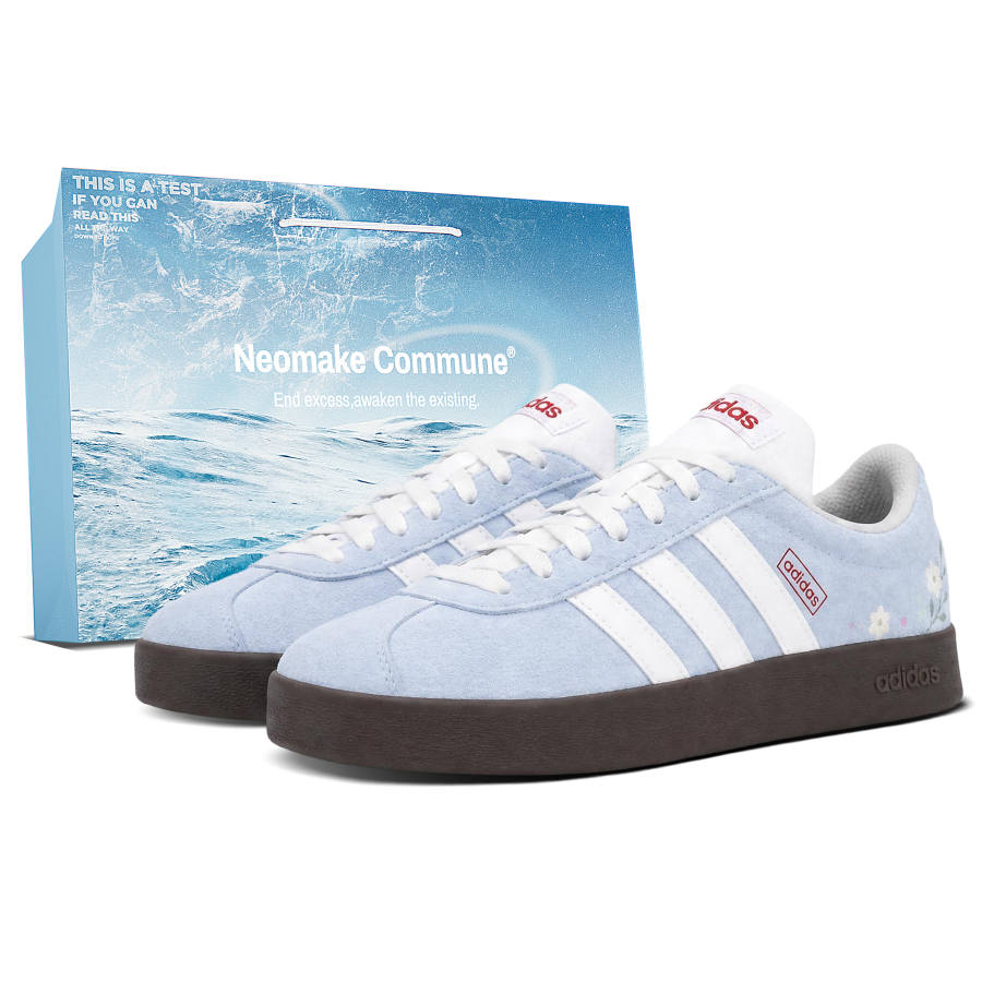 Adidas Adidas VL COURT 2.0 Skateboard Shoes Unisex Low Top Blue