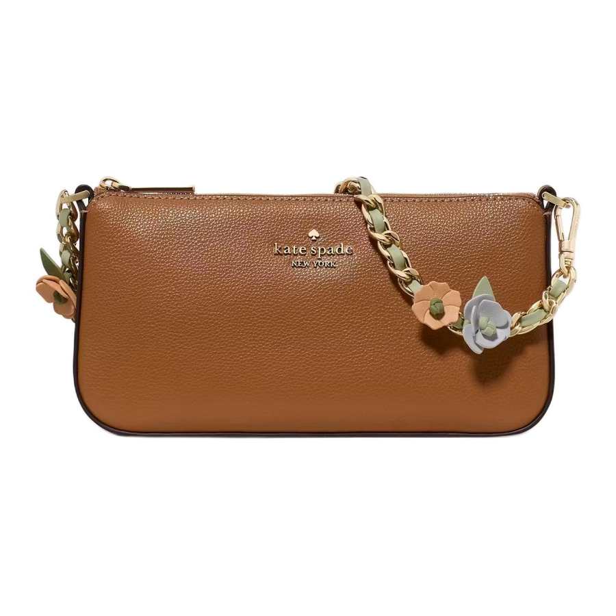Kate Spade Split Cow Leather Shoulder Bag Women's Brown