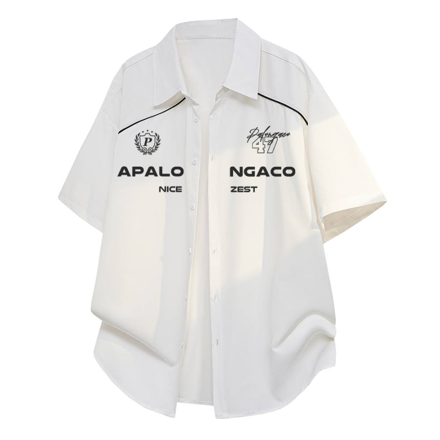 PAL ONGACO Shirts Unisex Lapel Moderate Straight Fit