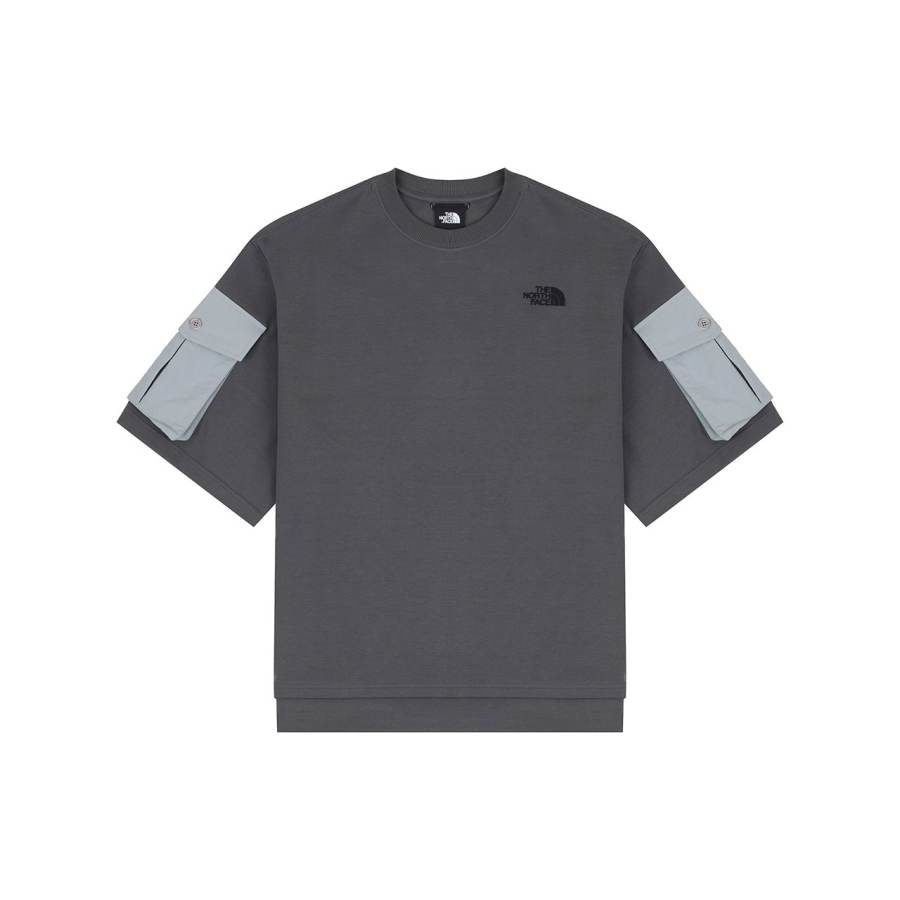 THE NORTH FACE T Shirts Men's RHI/Fire Stone Gray Crew Neck Moderate