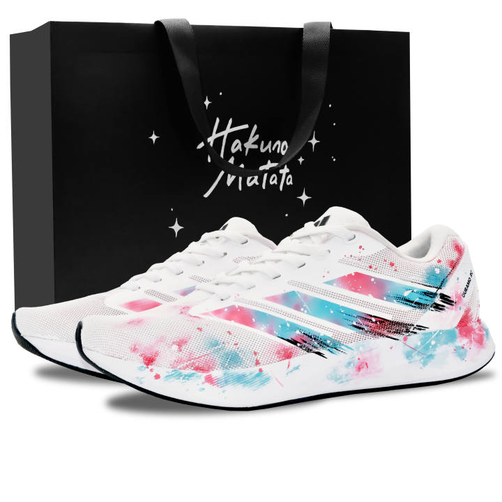 Adidas Adidas Duramo RC Running Shoes Unisex Low Top White/Pink/Cyan