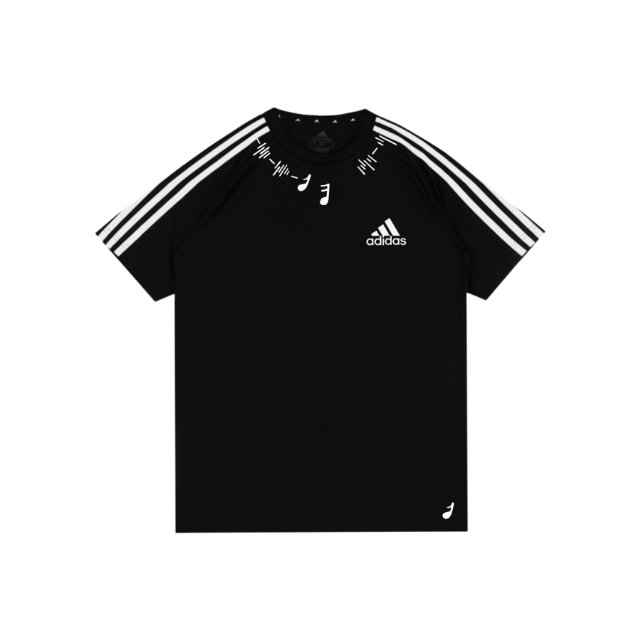 Adidas Adidas Football T Shirts Unisex Black Crew Neck Thin Straight Fit