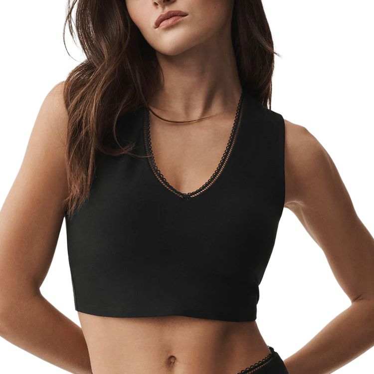 Alo Yoga Tank Tops Women's Black/Black V Neck Other