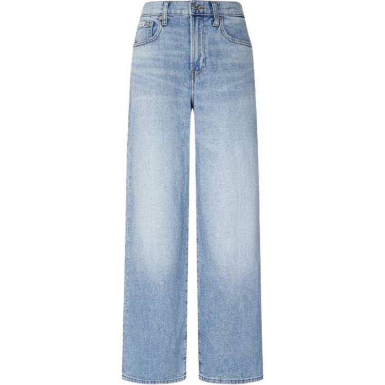 Calvin Klein Jeans Women's 3SE Denim Light Blue Moderate Wide Leg Pants
