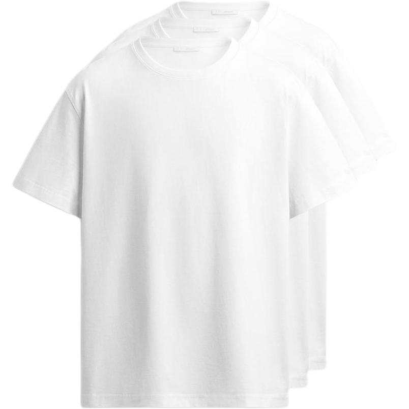 ZARA T Shirts Men's 3 Pack White Crew Neck