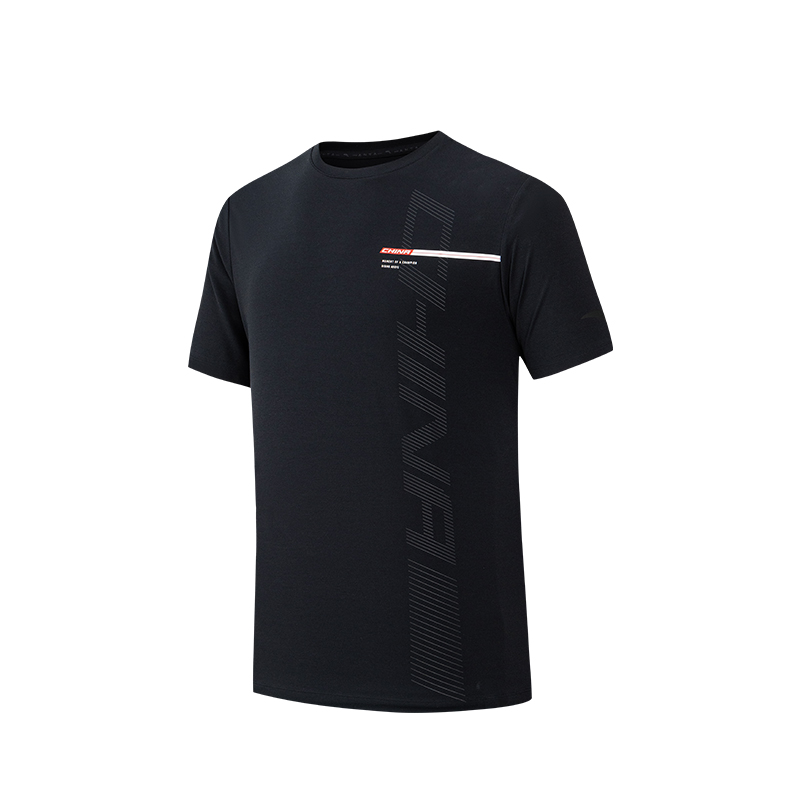 ANTA Variety Training Collection T Shirts Men's Black Crew Neck Moderate