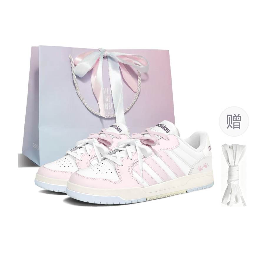 Adidas Adidas ENTRAP Skateboard Shoes Unisex Low Top Pink, White