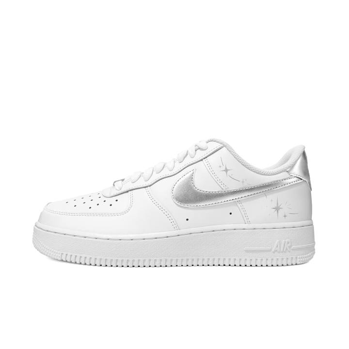Nike Nike Air Force 1 Skateboard Shoes Unisex Low Top Silver