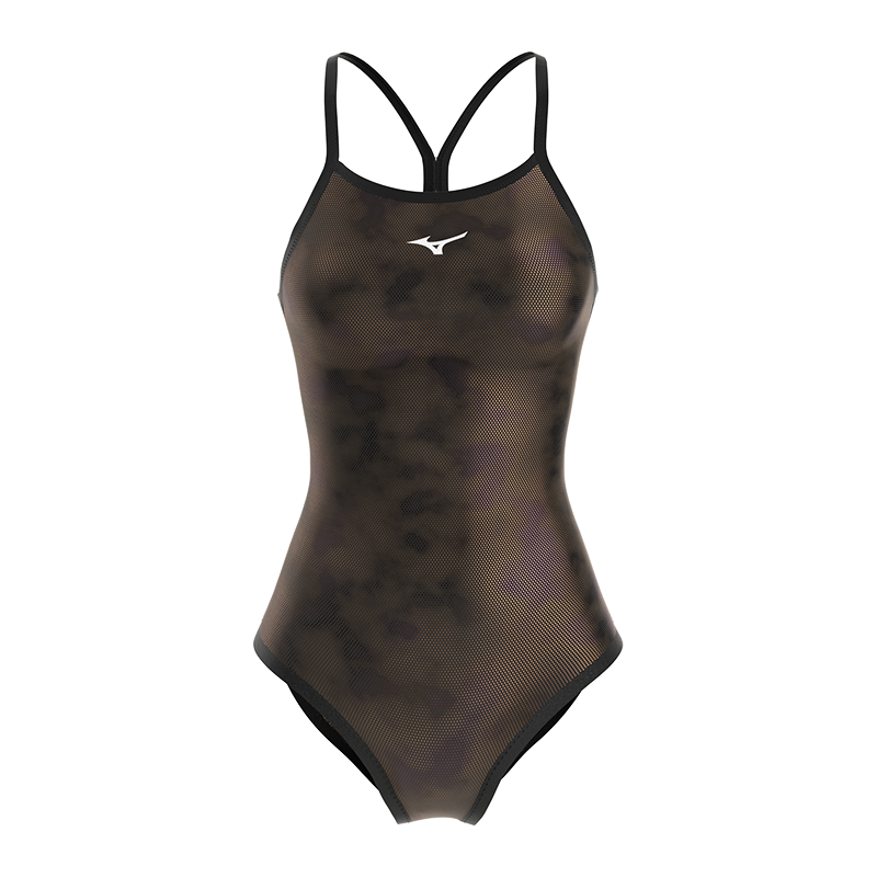 Mizuno One Piece Swimsuits Women's Black Gold