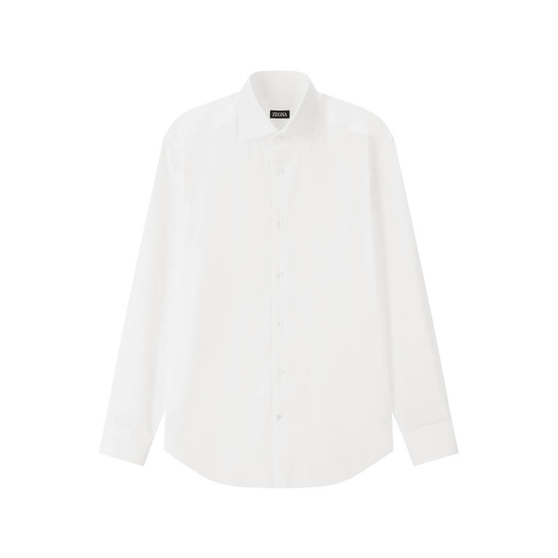 Ermenegildo Zegna Shirts Men's White Lapel Moderate