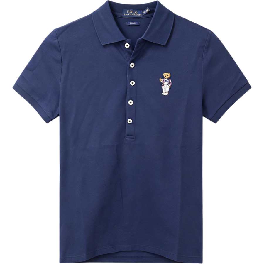 Polo Ralph Lauren Polo Bear Polo Shirts Women's Marine Blue Polo Collar Moderate Other