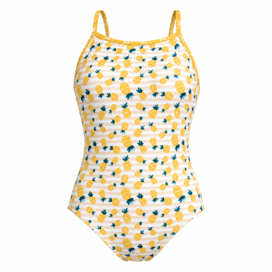 Mizuno One Piece Swimsuits Women's Pineapple Yellow