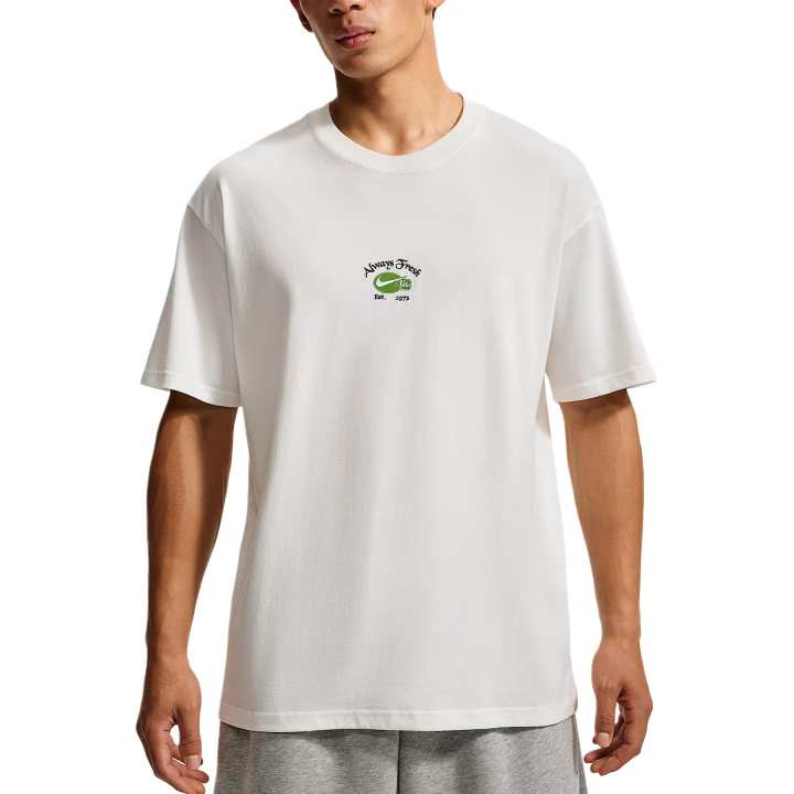 Nike Nike T Shirts Men's Sail White Crew Neck Moderate