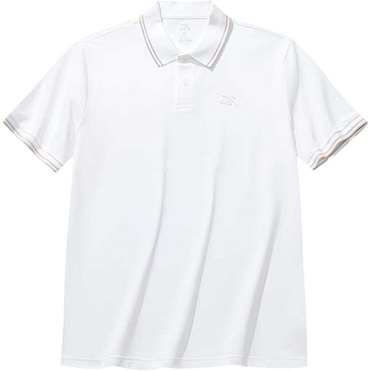 Anta Short Sleeved Polo Shirt Men's Snowflake White