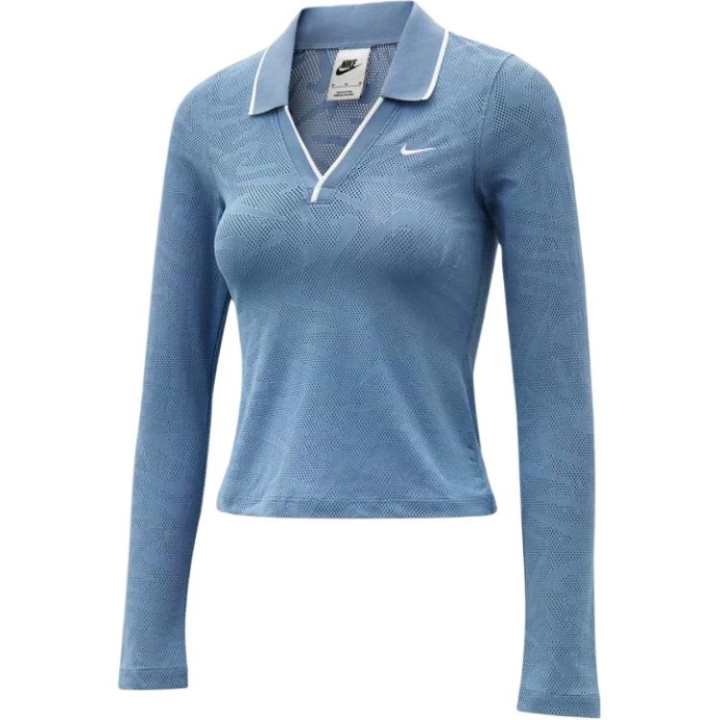 Nike Nike T Shirts Women's Blue/White Lapel