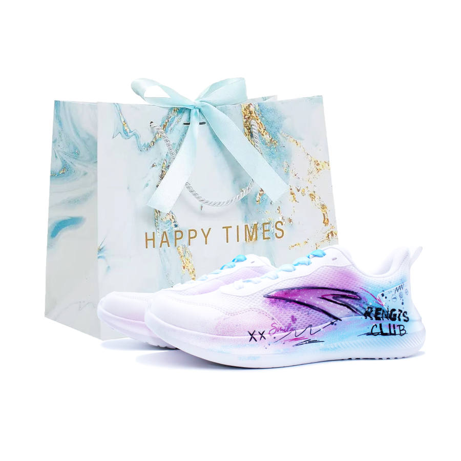 ANTA Sky Running Shoes Unisex Low Top Blue/Pink