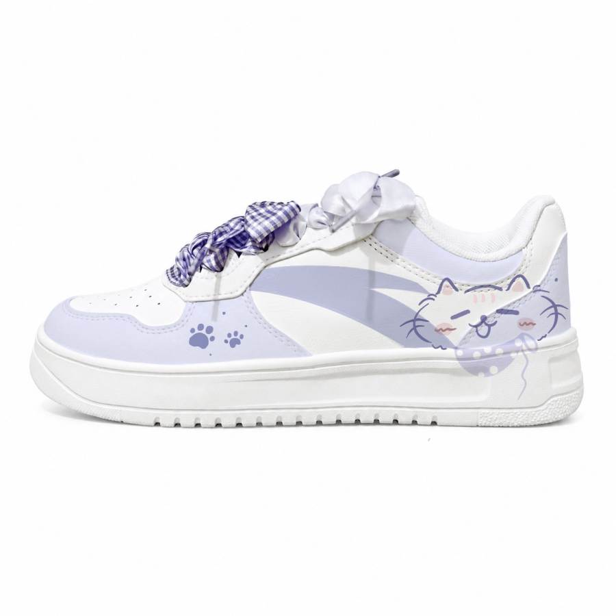 ANTA Easy Skateboard Shoes Women's Low Top White/Purple