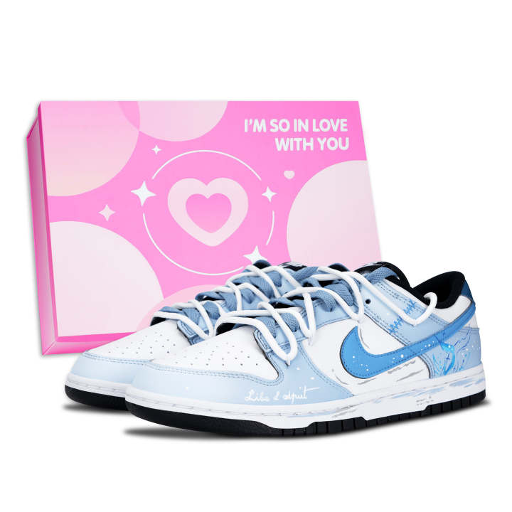 Nike Nike Dunk Skateboard Shoes Unisex Low Top Blue/White
