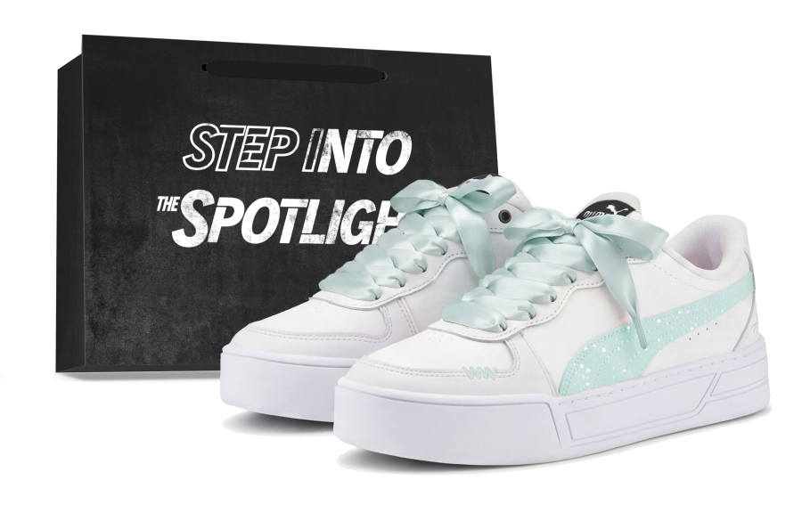 PUMA Skye Skateboard Shoes Women's Low Top Cyan