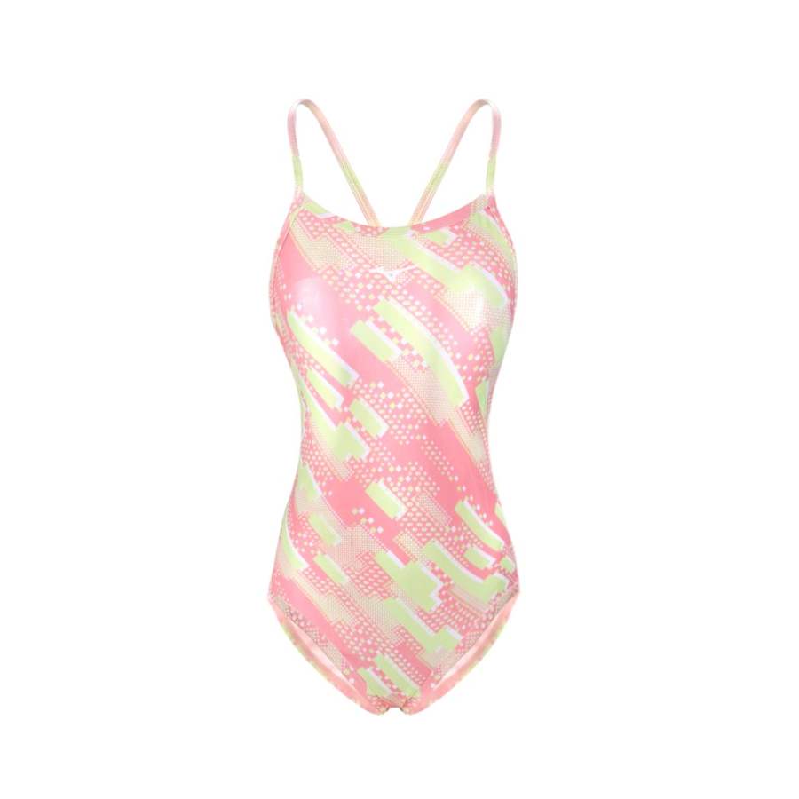 Mizuno One Piece Swimsuits Women's Peach Pink