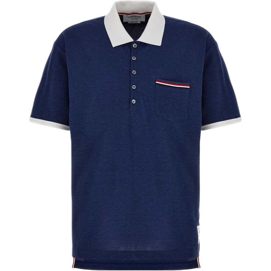 THOM BROWNE Signature Stripe-detail Polo Shirt