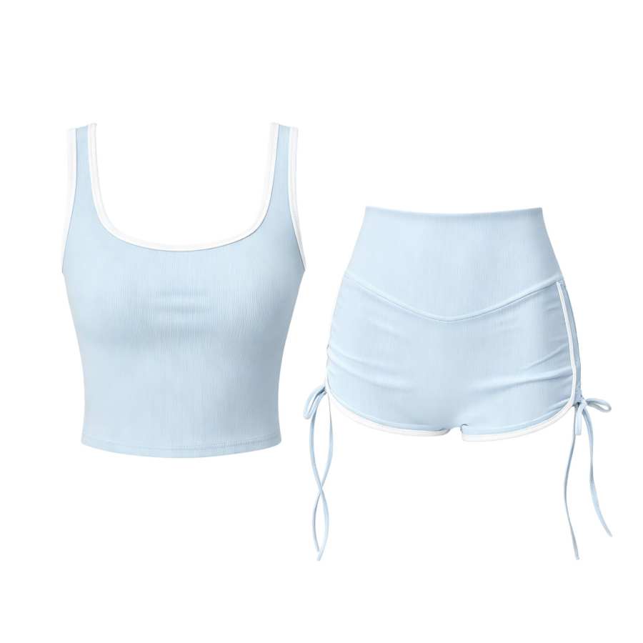 Sugarfunk Sugarfunk Fitness Sets Women's Square Collar Thin