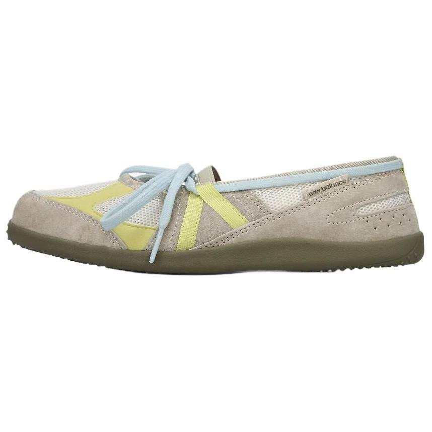 New Balance SUNLOVE X New Balance Flat Breeze Mary Jane Shoes Women's Low Top Gray Yellow