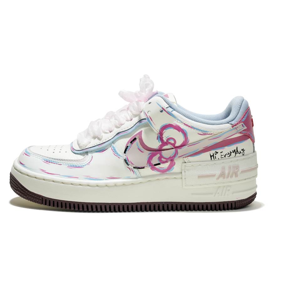 Nike Nike Air Force 1 Skateboard Shoes Women's Low Top Pink/Blue