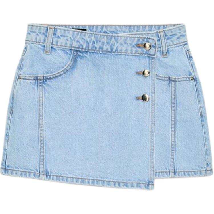 ZARA Denim Shorts Women's Light Blue Moderate