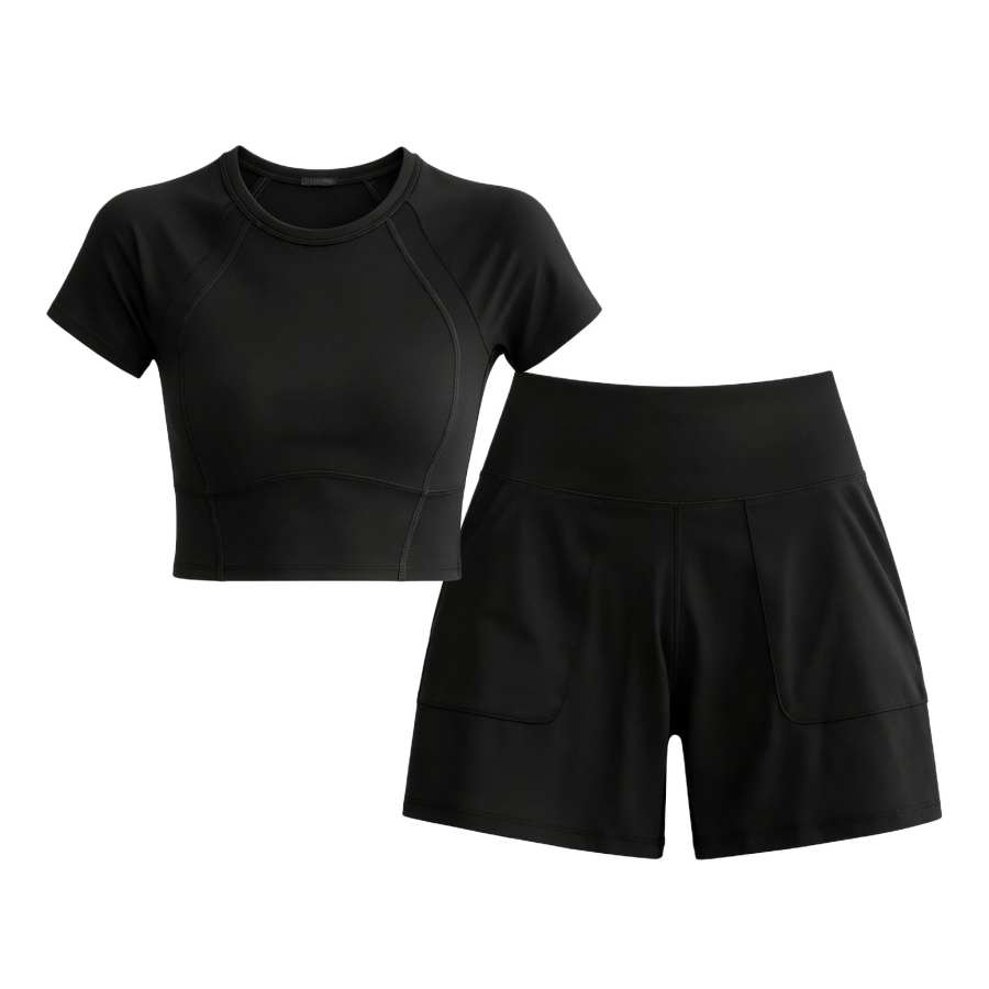 Sugarfunk Fitness Sets Women's Crew Neck Thin