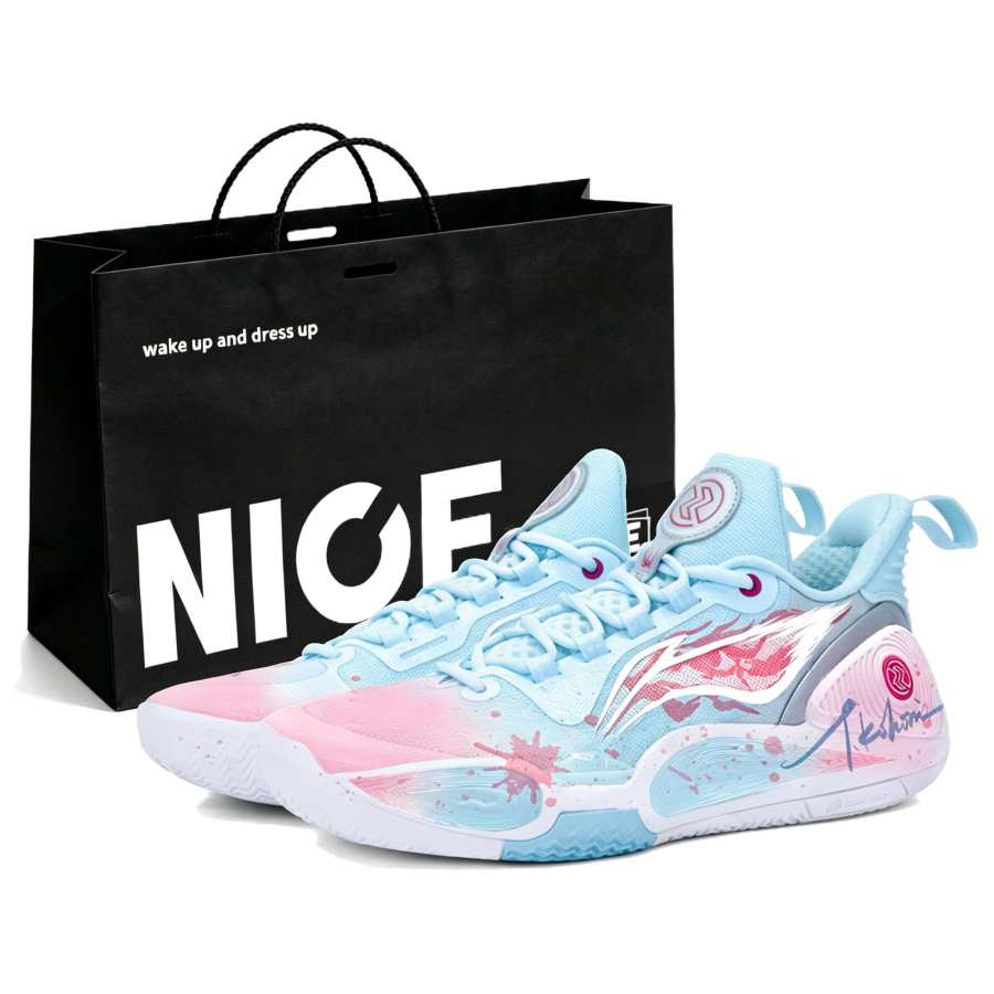 Li-Ning Li Ning Ice Pink Blazing, Shopping Bag Mesh, Textile Cushioning Slip Resistant Abrasion Resistant Low top