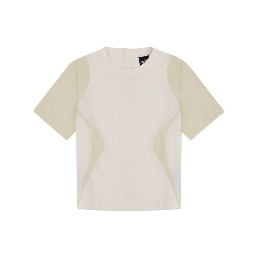 THE NORTH FACE T Shirts Women's JN5/Dune White/Gobi Brown Crew Neck Moderate