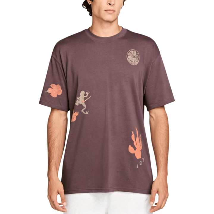 Nike Nike T Shirts Men's Brown Crew Neck