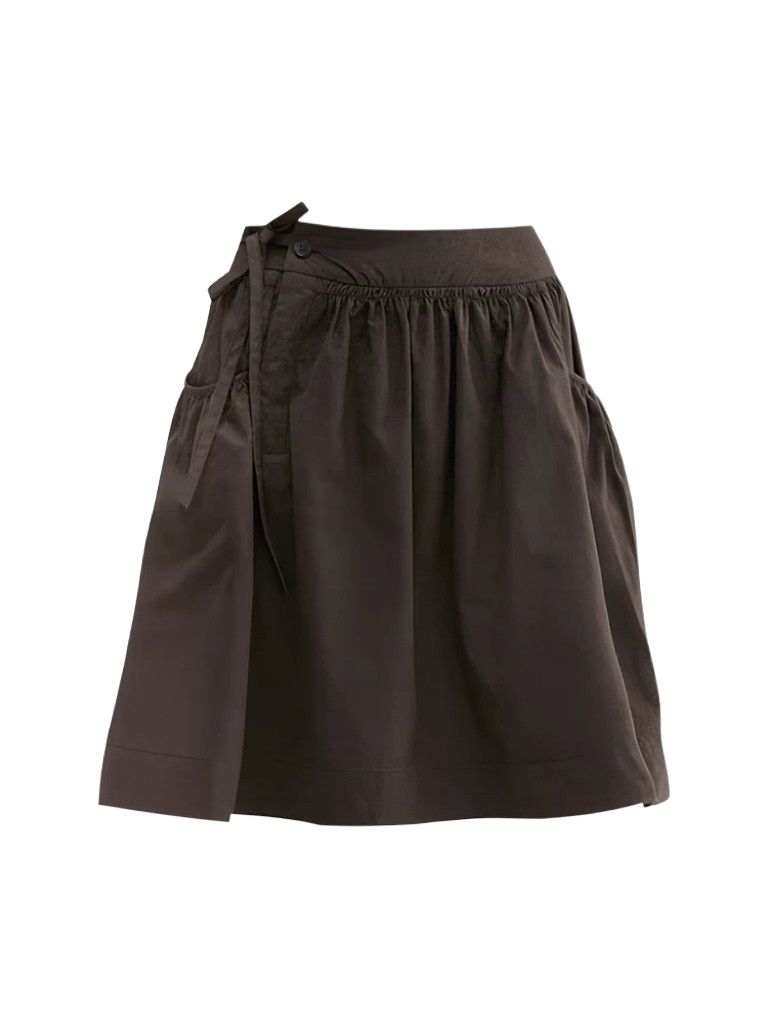 Sugarfunk Casual Short Skirts Women's Dark Brown Moderate Short Skirt A Line Skirt