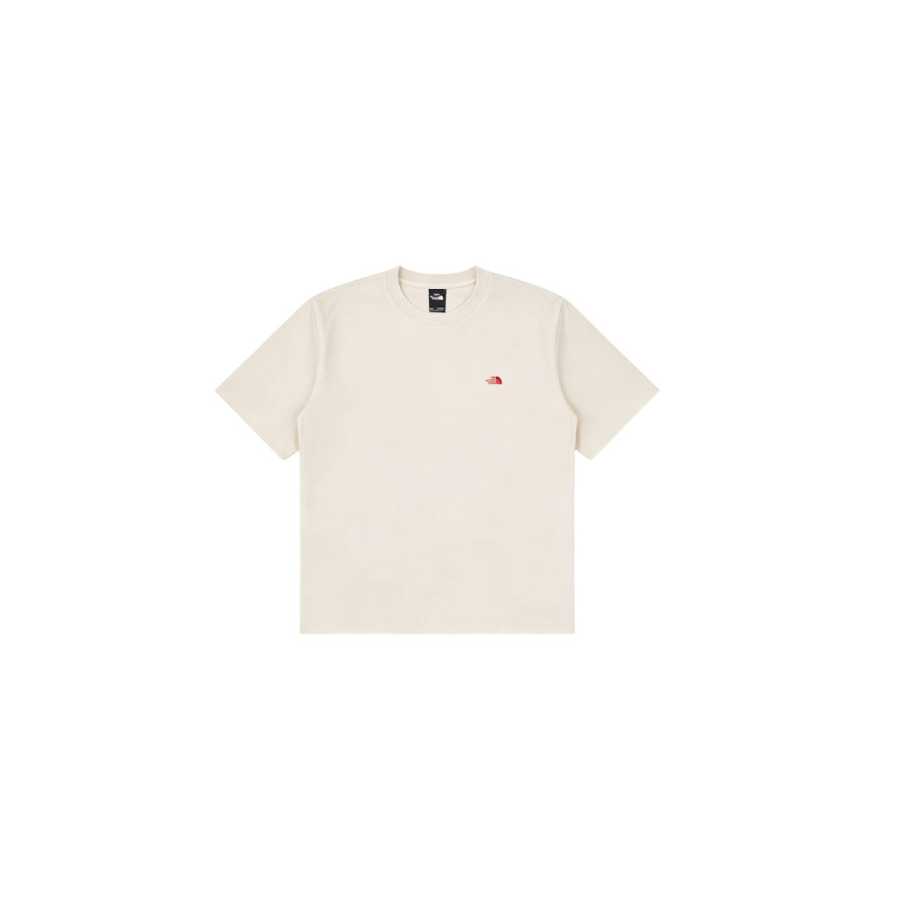 THE NORTH FACE T Shirts Men's QLI/Dune White Crew Neck