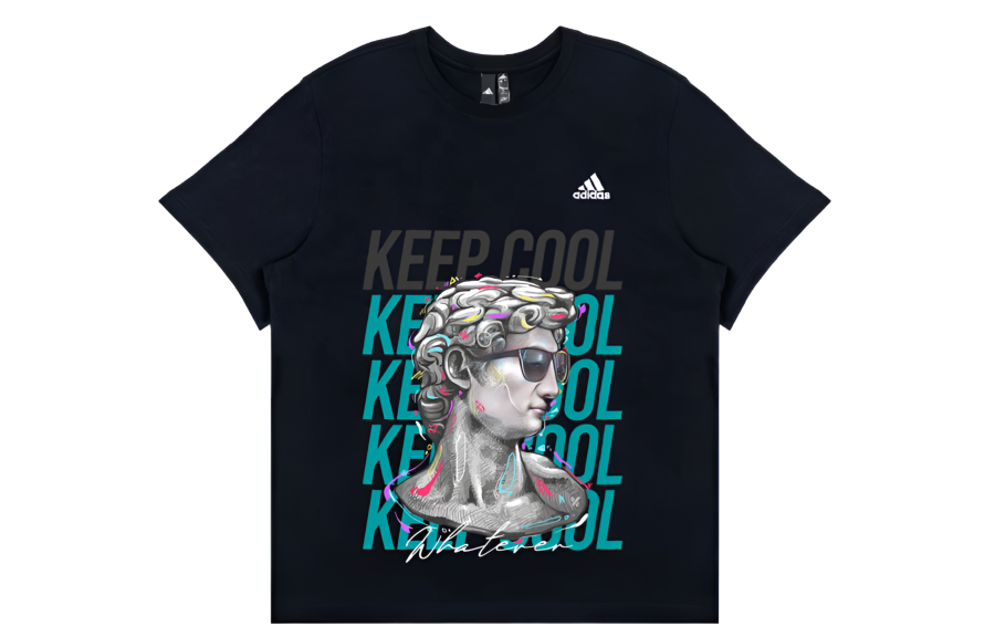 Adidas Adidas MUST HAVES T Shirts Unisex Black Crew Neck Moderate Straight Fit