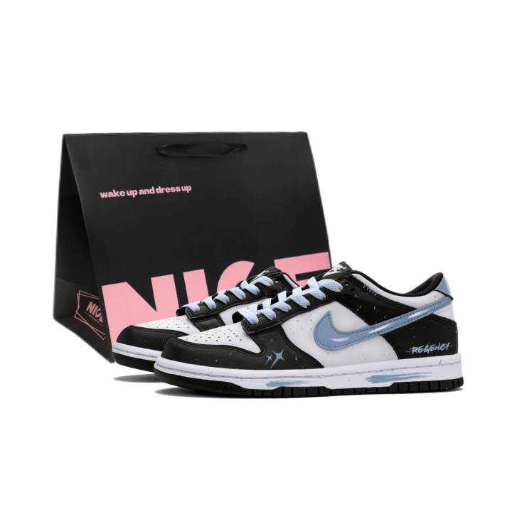 Nike Nike Dunk Skateboard Shoes Unisex Low Top Black/White/Blue