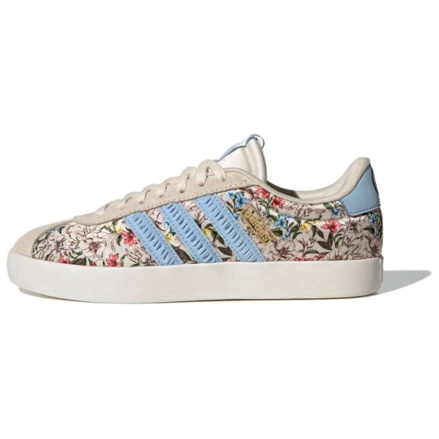 Adidas Adidas VL COURT 3.0 Skateboard Shoes Women's Ecru/Sky Blue/Gray White