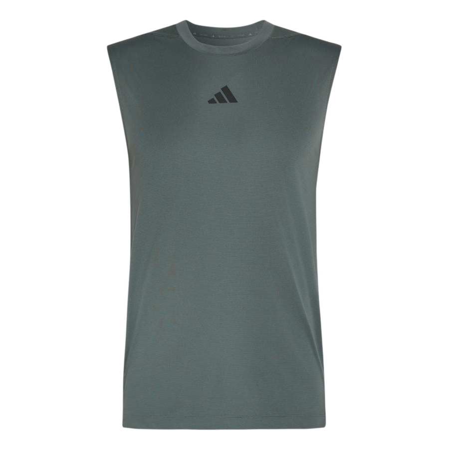 Adidas Adidas D4T Quick Dry Tank Tops Men's Ivy Green Crew Neck Moderate