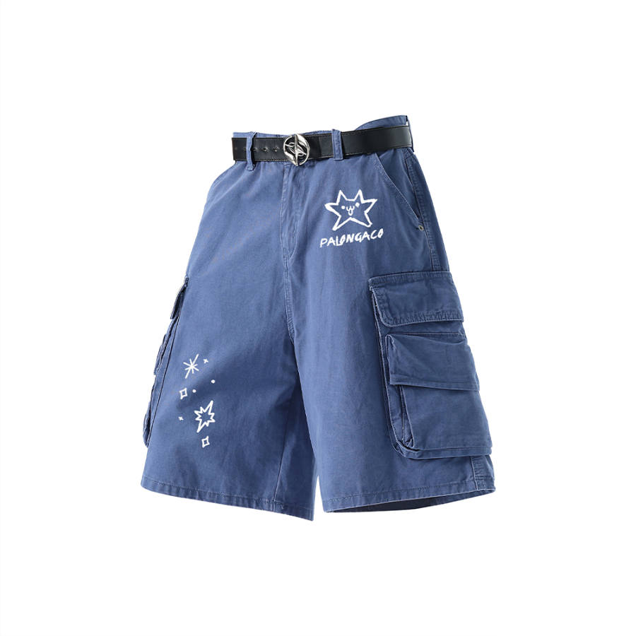 PAL ONGACO Cargo Shorts Unisex Moderate Straight Fit Pants