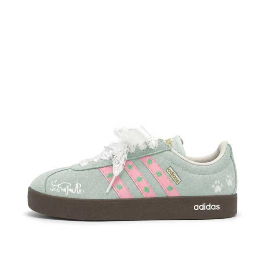 Adidas Adidas Vl Court Classic German Army Trainers Unisex Low Top Mint Green